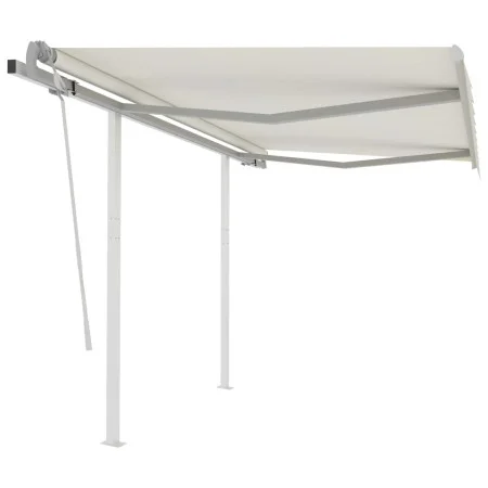 Toldo manual retráctil con postes color crema 3x2,5 m de vidaXL, Toldos - Ref: Foro24-3069897, Precio: 307,46 €, Descuento: %