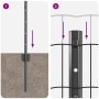 Set de Cerca Euro Set de 2 Gris Acero 10 x 0.8 m Duradero de , Postes de cerca - Ref: Foro24-3336131, Precio: 60,12 €, Descue...