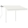 Toldo manual retráctil con postes color crema 3x2,5 m de vidaXL, Toldos - Ref: Foro24-3069897, Precio: 307,46 €, Descuento: %