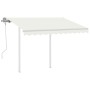 Toldo manual retráctil con postes color crema 3x2,5 m de vidaXL, Toldos - Ref: Foro24-3069897, Precio: 314,06 €, Descuento: %