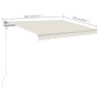 Toldo manual retráctil con postes color crema 3x2,5 m de vidaXL, Toldos - Ref: Foro24-3069897, Precio: 314,06 €, Descuento: %