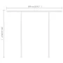 Toldo manual retráctil con postes color crema 3x2,5 m de vidaXL, Toldos - Ref: Foro24-3069897, Precio: 307,46 €, Descuento: %