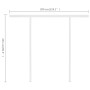 Toldo manual retráctil con postes color crema 3x2,5 m de vidaXL, Toldos - Ref: Foro24-3069897, Precio: 314,06 €, Descuento: %