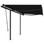 Toldo automático retráctil con postes gris antracita 3x2,5 m de vidaXL, Toldos - Ref: Foro24-3070109, Precio: 409,32 €, Descu...