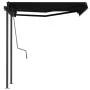 Toldo automático retráctil con postes gris antracita 3x2,5 m de vidaXL, Toldos - Ref: Foro24-3070109, Precio: 409,32 €, Descu...