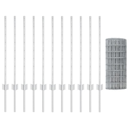 Conjunto de Cerca Euro Set de 2 Acero galvanizado 25 x 0.8 m de , Postes de cerca - Ref: Foro24-3336198, Precio: 121,69 €, De...