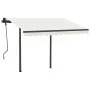 Toldo manual retráctil con LED crema 3x2,5 m de vidaXL, Toldos - Ref: Foro24-3070102, Precio: 367,39 €, Descuento: %