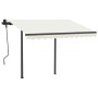 Toldo manual retráctil con LED crema 3x2,5 m de vidaXL, Toldos - Ref: Foro24-3070102, Precio: 367,08 €, Descuento: %