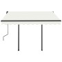 Toldo manual retráctil con LED crema 3x2,5 m de vidaXL, Toldos - Ref: Foro24-3070102, Precio: 367,08 €, Descuento: %
