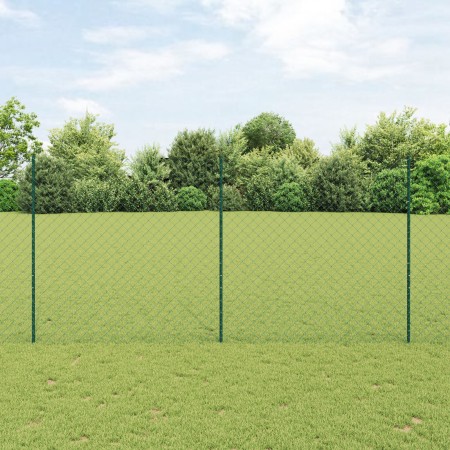Cerca de Cadena de Eslinga con 10 Postes U Verde 1.5x10 m Acero de , Postes de cerca - Ref: Foro24-3336243, Precio: 136,31 €,...