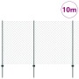 Cerca de Cadena de Eslinga con 10 Postes U Verde 1.5x10 m Acero de , Postes de cerca - Ref: Foro24-3336243, Precio: 136,31 €,...
