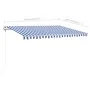 Toldo manual retráctil con postes azul y blanco 4x3 m de vidaXL, Toldos - Ref: Foro24-3069936, Precio: 580,70 €, Descuento: %