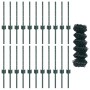 Cerca de Eslabones de Cadena con 22 postes en U Verde 0.4x25 m Acero de , Postes de cerca - Ref: Foro24-3336245, Precio: 108,...