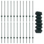 Juego de Cerca de Malla de Cadena Set de 2 Verde Acero Galvanizado de , Postes de cerca - Ref: Foro24-3336251, Precio: 151,58...