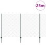 Cerca de Cadena con 22 postes U Verde 1.4x25 m Acero de , Postes de cerca - Ref: Foro24-3336254, Precio: 233,17 €, Descuento: %