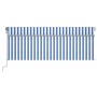 Toldo automático persiana LED sensor de viento azul blanco 4x3m de vidaXL, Toldos - Ref: Foro24-3069431, Precio: 619,07 €, De...
