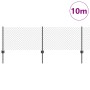 Valla de Cadena con 10 Postes en U Gris 0.6x10 m de Acero de , Postes de cerca - Ref: Foro24-3336258, Precio: 77,83 €, Descue...