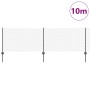 Cerca de Malla con 10 Postes en Gris 0.8x10 m de Acero de , Postes de cerca - Ref: Foro24-3336259, Precio: 88,87 €, Descuento: %