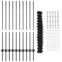 Cerca de eslabones de cadena con 20 postes en U Gris 1.2x10 m de acero de , Postes de cerca - Ref: Foro24-3336261, Precio: 11...