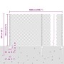 Cerca de eslabones de cadena con 20 postes en U Gris 1.2x10 m de acero de , Postes de cerca - Ref: Foro24-3336261, Precio: 11...