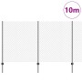 Cerca de Eslabones de Cadena con 20 Postes Gris 1.4x10 m Acero de , Postes de cerca - Ref: Foro24-3336262, Precio: 131,43 €, ...