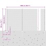 Cerca de Malla con 20 Postes en Gris 1.5x10 m de Acero de , Postes de cerca - Ref: Foro24-3336263, Precio: 137,78 €, Descuent...