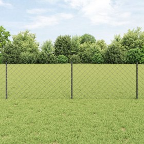 Cerca de Eslabones con 10 Postes U Gris 0.6x10 m Acero de , Postes de cerca - Ref: Foro24-3336266, Precio: 74,39 €, Descuento: %
