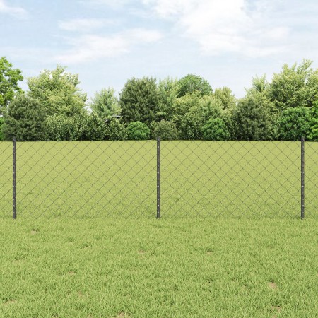 Cerca de Eslabones con 10 Postes U Gris 0.6x10 m Acero de , Postes de cerca - Ref: Foro24-3336266, Precio: 74,39 €, Descuento: %