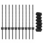 Cerca de Eslabones con 10 Postes U Gris 0.6x10 m Acero de , Postes de cerca - Ref: Foro24-3336266, Precio: 74,39 €, Descuento: %
