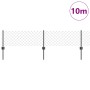 Cerca de Cadena con 10 postes en U Gris 0.4x10 m Acero de , Postes de cerca - Ref: Foro24-3336265, Precio: 59,30 €, Descuento: %