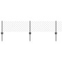 Cerca de Cadena con 10 postes en U Gris 0.4x10 m Acero de , Postes de cerca - Ref: Foro24-3336265, Precio: 59,30 €, Descuento: %