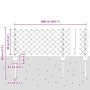 Cerca de Cadena con 10 postes en U Gris 0.4x10 m Acero de , Postes de cerca - Ref: Foro24-3336265, Precio: 59,30 €, Descuento: %