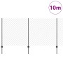 Cerca de Eslabones de Cadena con 20 Postes en U Gris 1.2x10 m Acero de , Postes de cerca - Ref: Foro24-3336269, Precio: 109,5...