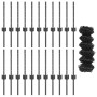 Cerca de Malla con 22 Postes en U Gris 0.4x25 m de Acero de , Postes de cerca - Ref: Foro24-3336273, Precio: 106,86 €, Descue...