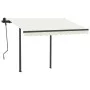 Toldo manual retráctil con LED color crema 3,5x2,5 m de vidaXL, Toldos - Ref: Foro24-3070122, Precio: 515,87 €, Descuento: %