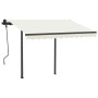 Toldo manual retráctil con LED color crema 3,5x2,5 m de vidaXL, Toldos - Ref: Foro24-3070122, Precio: 515,34 €, Descuento: %