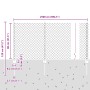 Cerca de Cadena con 22 postes en U Gris 0.8x25 m Acero de , Postes de cerca - Ref: Foro24-3336275, Precio: 165,32 €, Descuent...