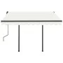 Toldo manual retráctil con LED color crema 3,5x2,5 m de vidaXL, Toldos - Ref: Foro24-3070122, Precio: 515,87 €, Descuento: %