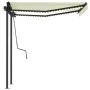 Toldo manual retráctil con LED color crema 3,5x2,5 m de vidaXL, Toldos - Ref: Foro24-3070122, Precio: 515,87 €, Descuento: %