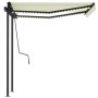 Toldo manual retráctil con LED color crema 3,5x2,5 m de vidaXL, Toldos - Ref: Foro24-3070122, Precio: 515,34 €, Descuento: %