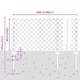 Cerca de Eslabón de Cadena con 22 postes en U Gris 0.6x25 m de acero de , Postes de cerca - Ref: Foro24-3336278, Precio: 125,...