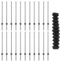 Juego de Cerca de Jardín Juego de 2 Gris Acero Galvanizado de , Postes de cerca - Ref: Foro24-3336280, Precio: 177,74 €, Desc...