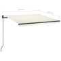 Toldo manual retráctil con LED color crema 3,5x2,5 m de vidaXL, Toldos - Ref: Foro24-3070122, Precio: 515,34 €, Descuento: %