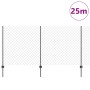 Cerca de Malla de Cadena con 44 Poste en U Gris 1.2x25 m Acero de , Postes de cerca - Ref: Foro24-3336281, Precio: 209,94 €, ...
