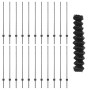 Cerca de Malla de Cadena con 44 Poste en U Gris 1.2x25 m Acero de , Postes de cerca - Ref: Foro24-3336281, Precio: 209,94 €, ...