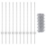 Cerca de Cadena con 10 Postes en Plata 0.8x10 m de Acero de , Postes de cerca - Ref: Foro24-3336287, Precio: 90,76 €, Descuen...