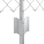 Cerca de Cadena con 10 Postes en Plata 0.8x10 m de Acero de , Postes de cerca - Ref: Foro24-3336287, Precio: 90,76 €, Descuen...