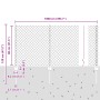 Cerca de Cadena con 10 Postes en Plata 0.8x10 m de Acero de , Postes de cerca - Ref: Foro24-3336287, Precio: 90,76 €, Descuen...