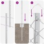 Cerca de Malla con 20 Postes U Plata 1.4x10 m Acero de , Postes de cerca - Ref: Foro24-3336290, Precio: 135,65 €, Descuento: %