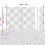 Cerca de Malla con 20 Postes U Plata 1.4x10 m Acero de , Postes de cerca - Ref: Foro24-3336290, Precio: 135,65 €, Descuento: %